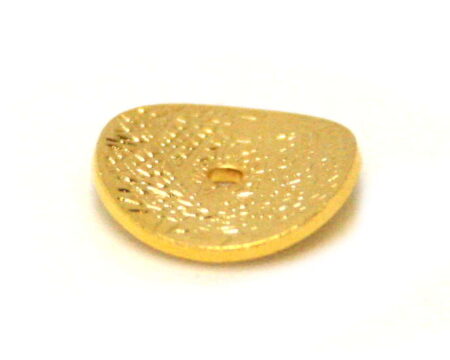 6x Nickel free curved disc spacer, brushed gold, 11mm