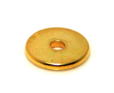 6x Nickel free disc spacer, gold, 10mm