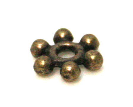 15 x Daisy spacer, bronze, 8mm
