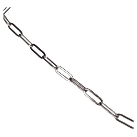 Stainless Steel paperclip chain, 6x15mm, 1m