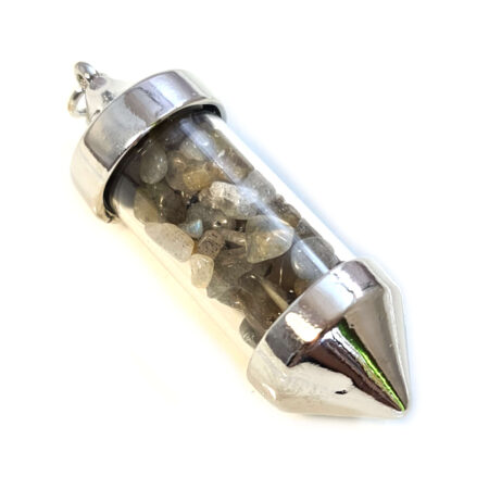 Labradorite chip pendulum pendant, 60mm