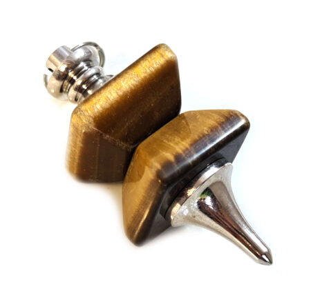 Tiger Eye double pyramid pendulum pendant, 52mm