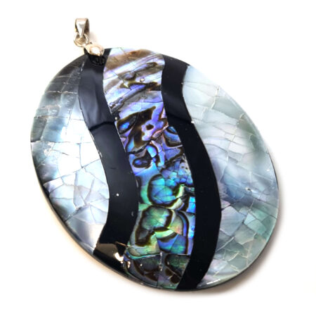 Shell swirl pendant, 63mm