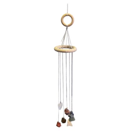 Rough gemstone chime / mobile, 40cm