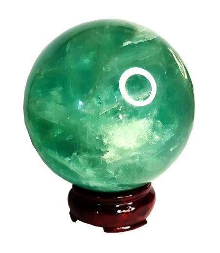 Fluorite Sphere on stand, 12cm high