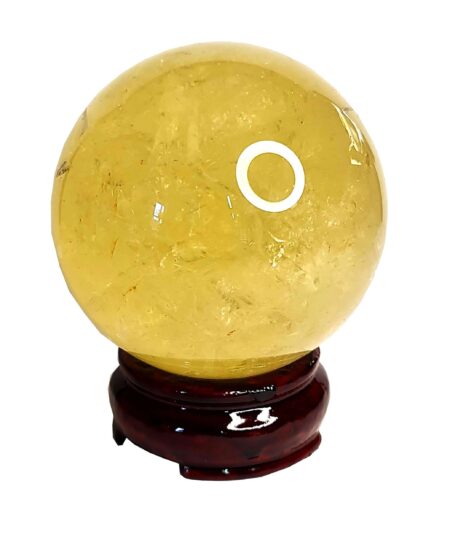 Citrine Sphere on stand, 9cm high