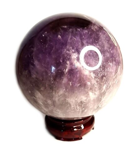Amethyst Sphere on stand, 13cm high