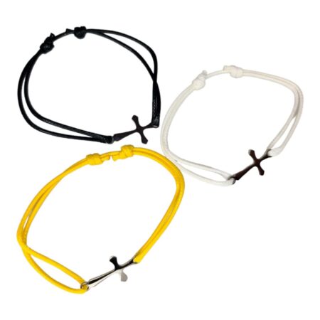 Cross bracelet, assorted colors, adjustable