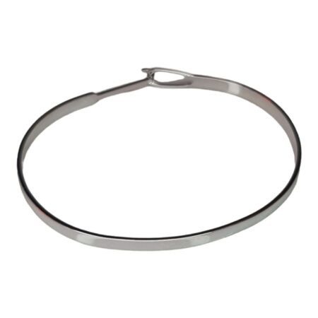 Stainless Steel bangle, hook-in clasp