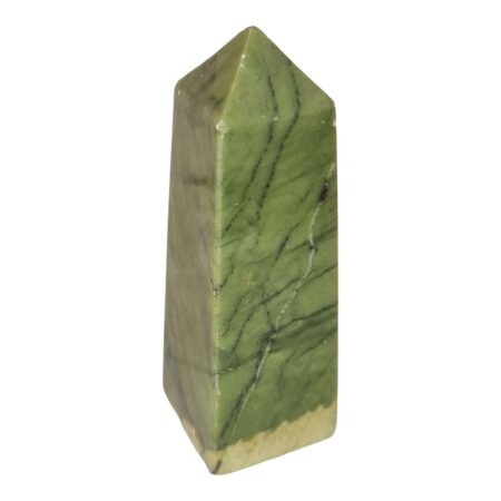 Watermelon Serpentine Jade point, 10-12cm