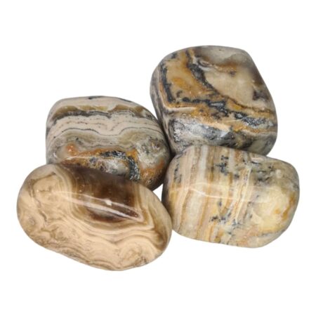 Bumblebee Calcite square tumble, 20-30mm