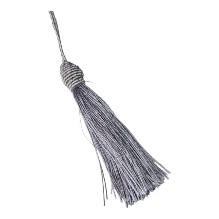 Nylon tassel, silver, 10cm