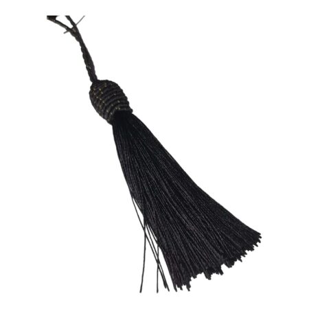 Nylon tassel, black, 10cm