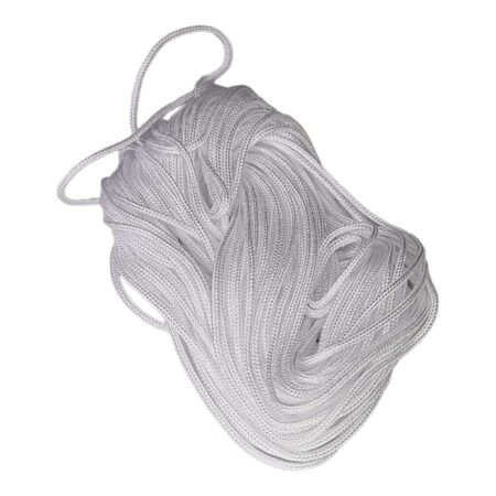 Woven nylon string, 1mm, white, 1 meter