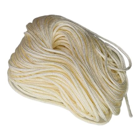 Woven nylon string, 1mm, cream, 1 meter
