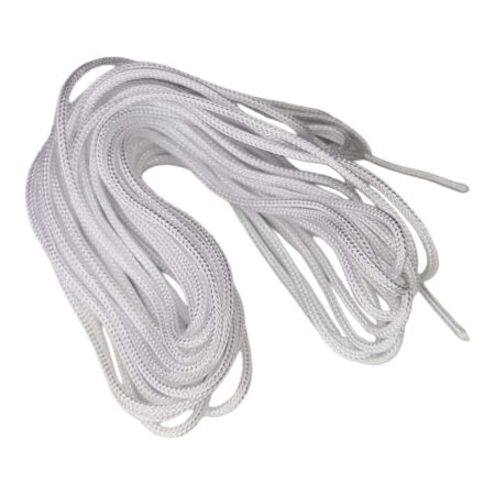 Woven nylon string, 1.5mm, white, 1 meter