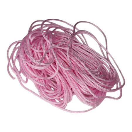 Woven nylon string, 1mm, rose, 1 meter