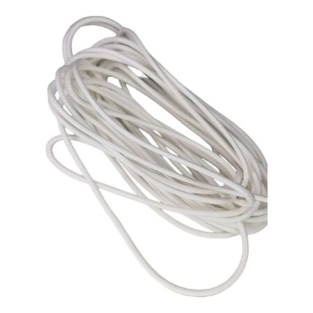 Woven nylon string, 2mm, white, 1 meter