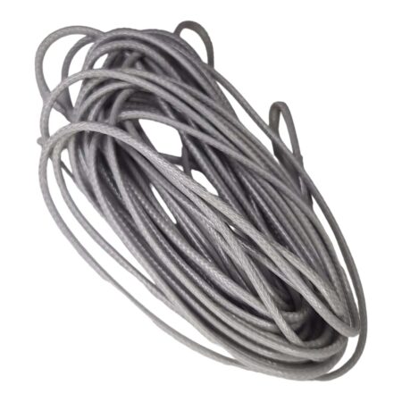 Woven nylon string, 2mm, gray, 1 meter