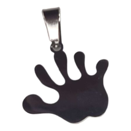 Stainless Steel cutout pendant, hand, 27mm