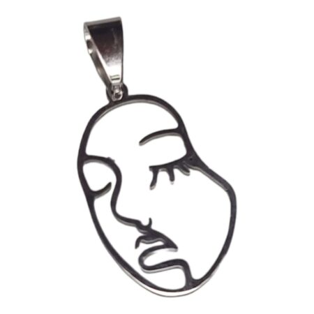 Stainless Steel cutout pendant, face, 36mm