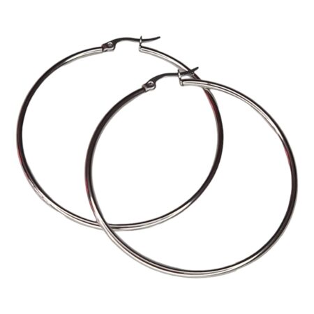 Stainless Steel hoop earrings, 55mm
