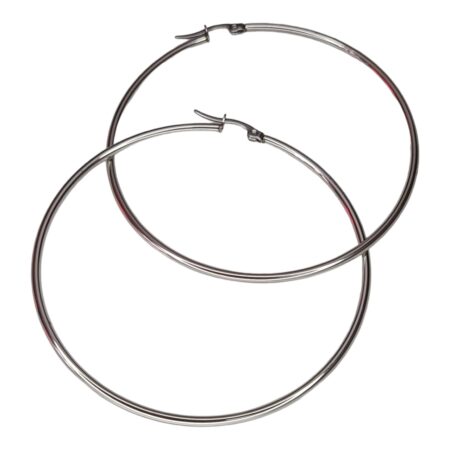 Stainless Steel hoop earrings, 68mm