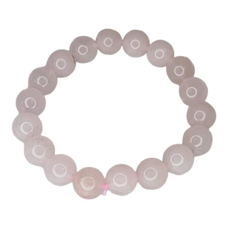 Rose Quartz bead bracelet, 10mm, stretchcord