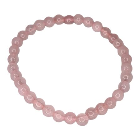 Rose Quartz bead bracelet, 6mm, stretchcord