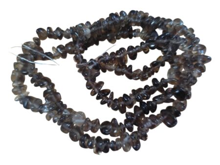 Smoky quartz chip string, 80cm