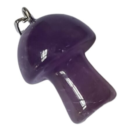 Amethyst mushroom pendant, 30mm incl. bail