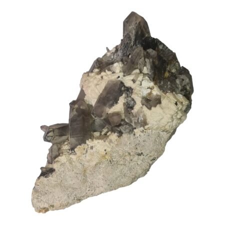 Smoky Quartz on feldspar, Zomba Malawi, 12x22x6cm