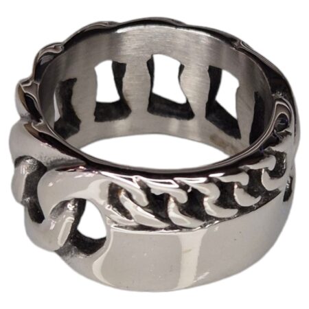 Stainless steel chain design ring, large sizes