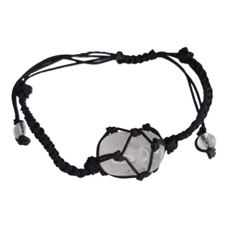 Woven tumble bracelet, Quartz, adjustable