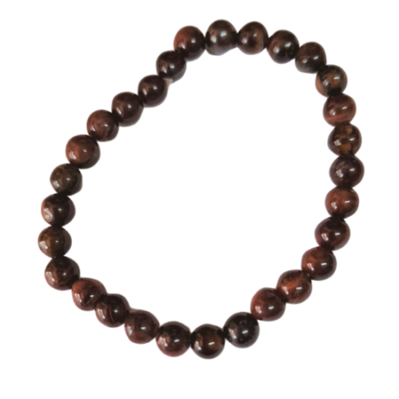 Red Tiger Eye bead bracelet, 6mm, stretch cord