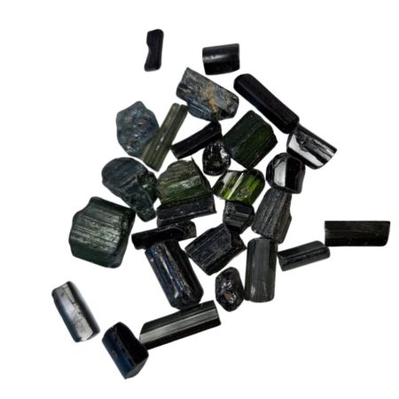 Green tourmaline rough piece 5-9mm