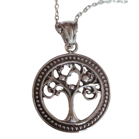 Stainless Steel tree of life pendant, 29mm