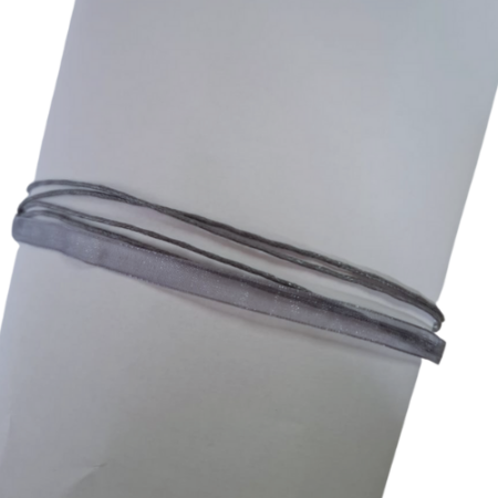 Ribbon necklace with clasp, Livid Grey, 45cm