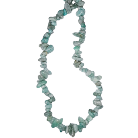 Amazonite chip bead string, 80cm