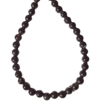 Natural black agate bead string, 6.5mm, 36cm