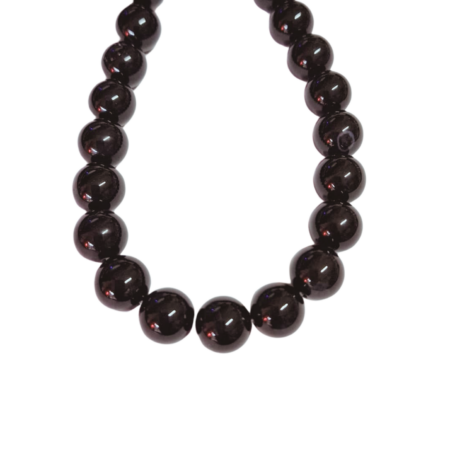 Natural black agate bead string, 10-12mm, 40cm