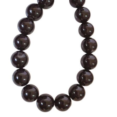 Natural black agate bead string, 8-8.5mm, 40cm