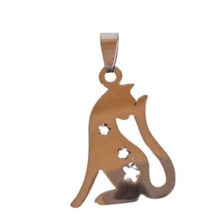 Stainless steel Cat with stars pendant