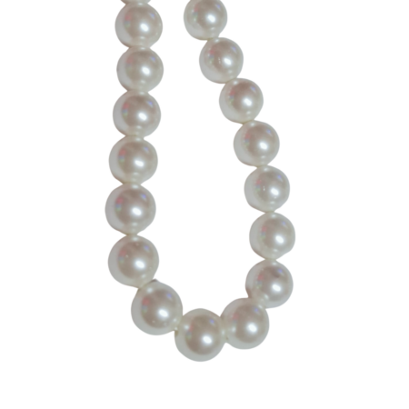 White Shell pearl bead string, 8mm, 40cm