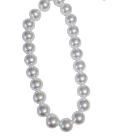Cream Shell pearl bead string, 10mm, 40cm