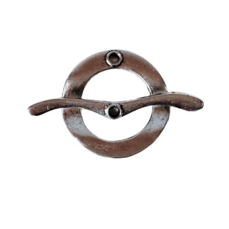 Bar and toggle clasp, Base metal, 30 x 29mm