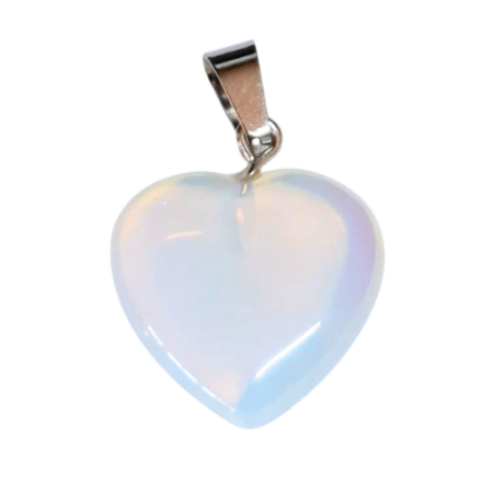 Gemstone heart pendants, assorted, 30mm