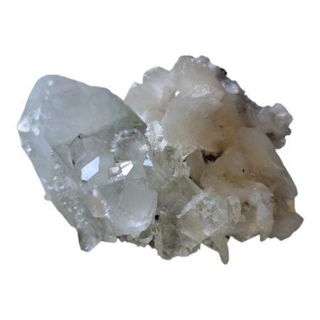Apophylite with Stilbite, India (3 x 6.5 x 6cm)