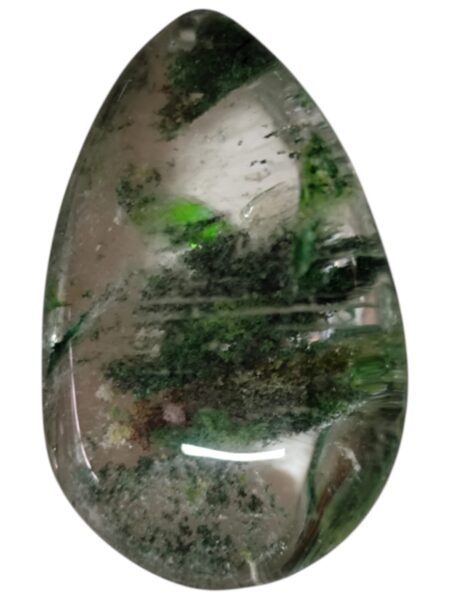 Moss agate drop with hole pendant, assorted sizes