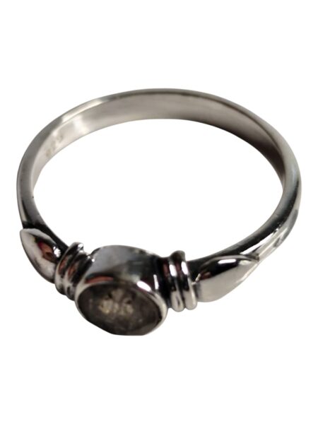 Labradorite ring in 925 silver, Round, size 8